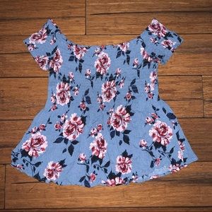Off The Shoulder Floral Top